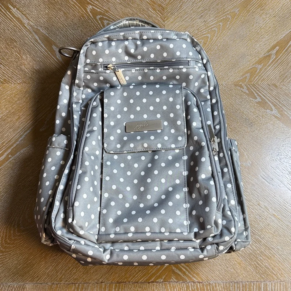 Ju-Ju-Be Gray Polka Dot Baby Bag